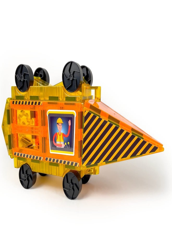 Tytan Tiles Construction Site & Trucks 60-Piece Magnetic Tiles Building Set, Fun Kids’ STEM Toy, Creative Play, Shape & Pattern Recognition, Fine Motor Skills, Includes Storage Bag, Ages 3 and Up - Image 5